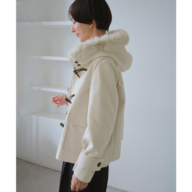 ジャージーメルトンシリーズ ファー付きショートダッフルコート/リンクコーデ | ROPE' PICNIC | 詳細画像7 