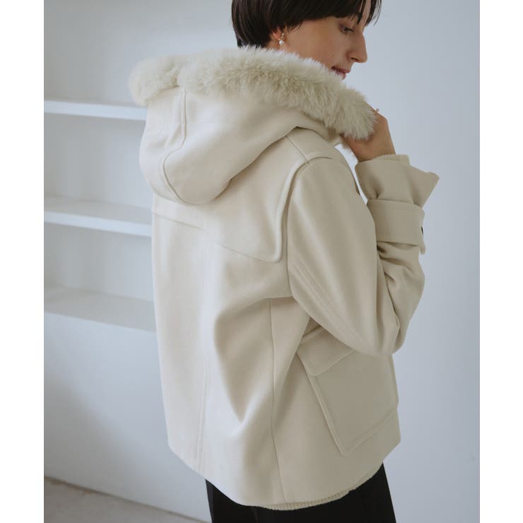 ジャージーメルトンシリーズ ファー付きショートダッフルコート/リンクコーデ | ROPE' PICNIC | 詳細画像8 