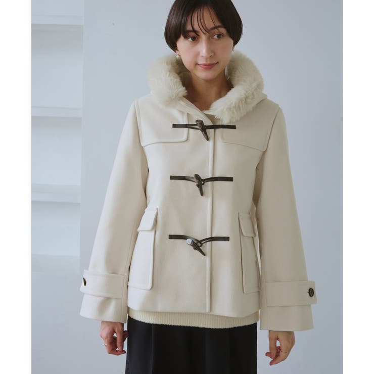 ジャージーメルトンシリーズ ファー付きショートダッフルコート/リンクコーデ | ROPE' PICNIC | 詳細画像9 