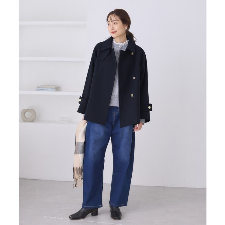 ジャージーメルトンシリーズ 金ボタンミドル丈コート/リンクコーデ | ROPE' PICNIC | 詳細画像12