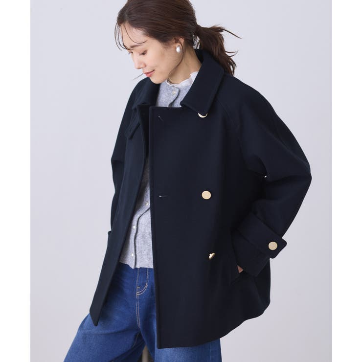 ジャージーメルトンシリーズ 金ボタンミドル丈コート/リンクコーデ | ROPE' PICNIC | 詳細画像14