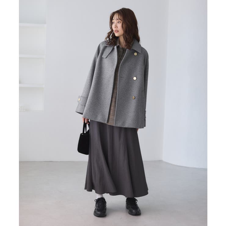 ジャージーメルトンシリーズ 金ボタンミドル丈コート/リンクコーデ | ROPE' PICNIC | 詳細画像2