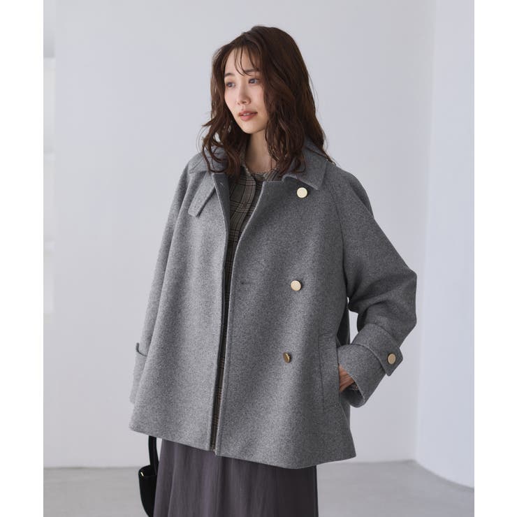 ジャージーメルトンシリーズ 金ボタンミドル丈コート/リンクコーデ | ROPE' PICNIC | 詳細画像5