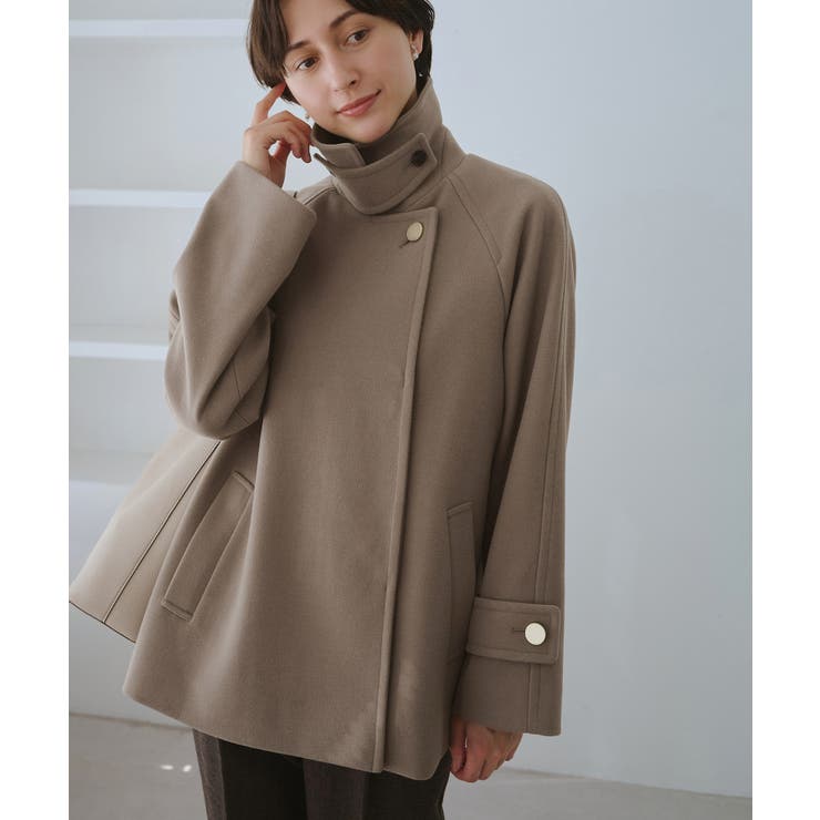 ブラウン系(23) | ジャージーメルトンシリーズ 金ボタンミドル丈コート/リンクコーデ | ROPE' PICNIC