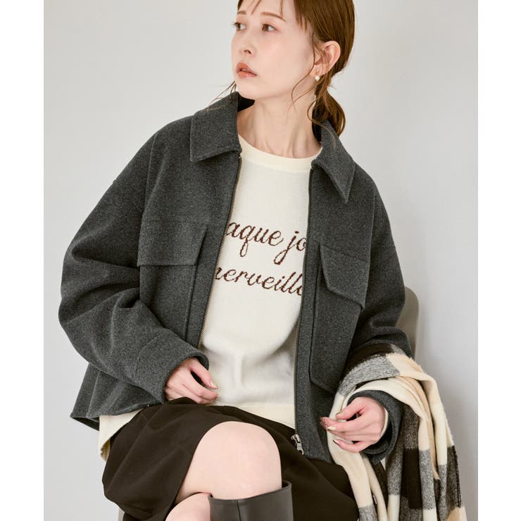 ジャージーメルトンシリーズ ポケット付きジップブルゾン/リンクコーデ | ROPE' PICNIC | 詳細画像1 