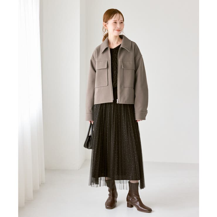 ジャージーメルトンシリーズ ポケット付きジップブルゾン/リンクコーデ | ROPE' PICNIC | 詳細画像11 