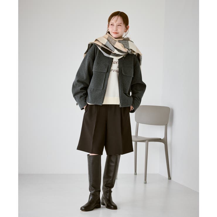 ジャージーメルトンシリーズ ポケット付きジップブルゾン/リンクコーデ | ROPE' PICNIC | 詳細画像2 