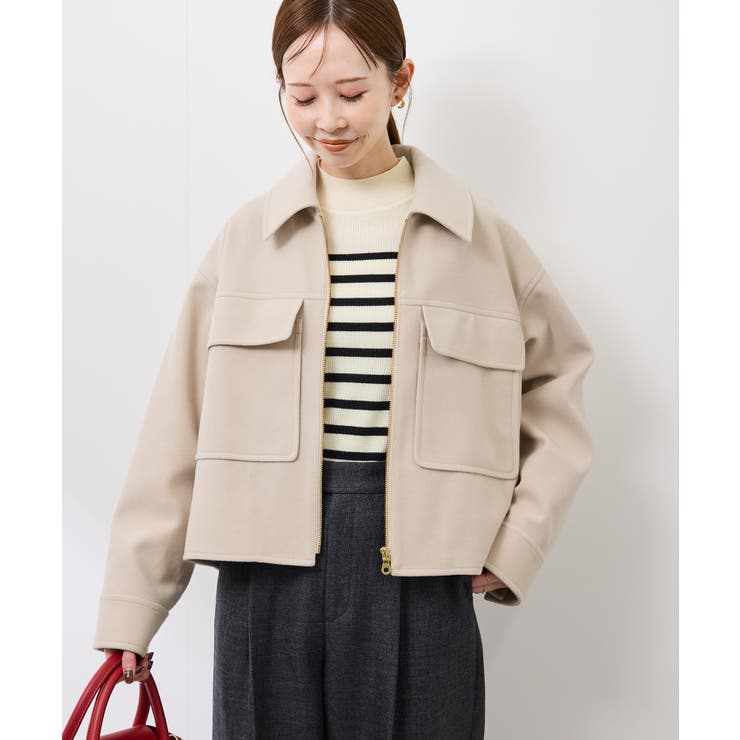 ジャージーメルトンシリーズ ポケット付きジップブルゾン/リンクコーデ | ROPE' PICNIC | 詳細画像24 