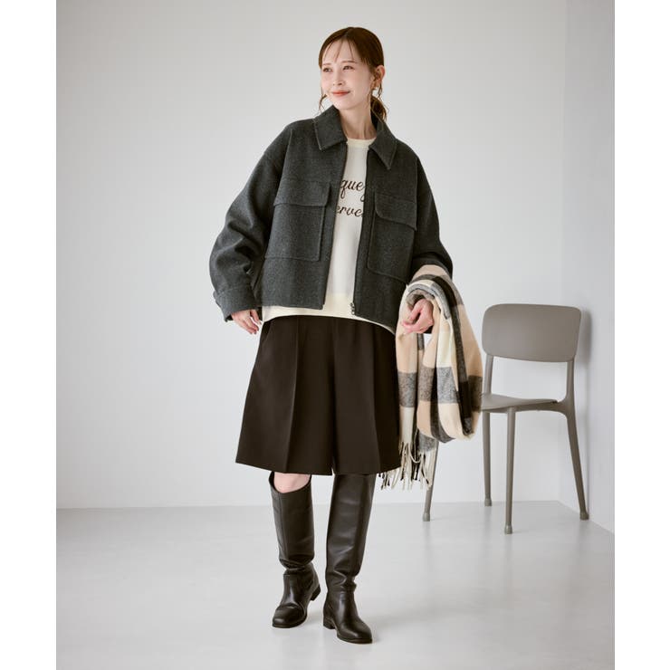 ジャージーメルトンシリーズ ポケット付きジップブルゾン/リンクコーデ | ROPE' PICNIC | 詳細画像4 