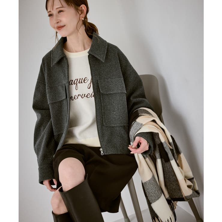 ジャージーメルトンシリーズ ポケット付きジップブルゾン/リンクコーデ | ROPE' PICNIC | 詳細画像5 