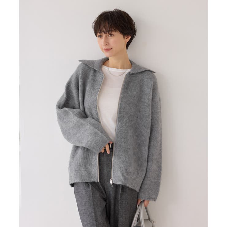 【WEB限定】Wジップシャギーニットブルゾン | ROPE' PICNIC | 詳細画像4 
