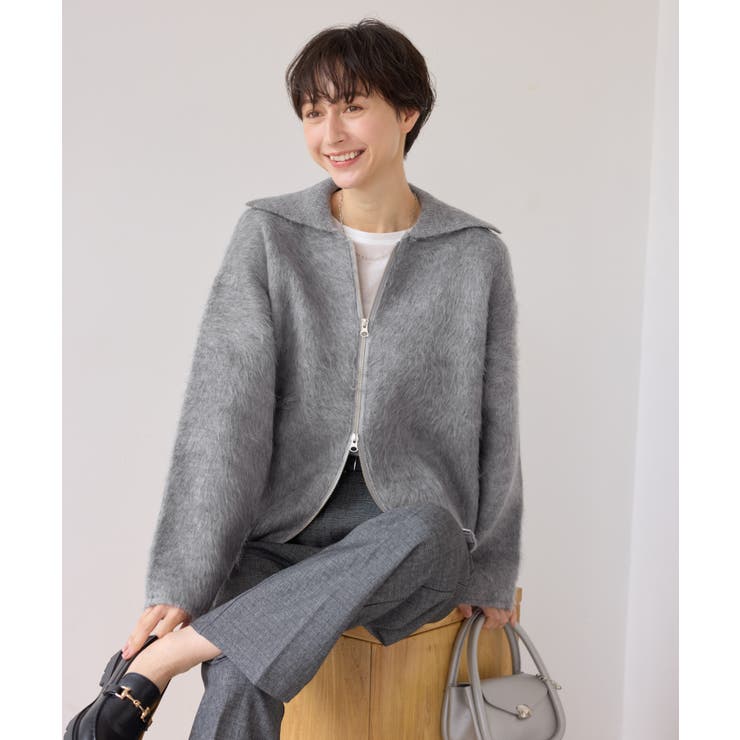 【WEB限定】Wジップシャギーニットブルゾン | ROPE' PICNIC | 詳細画像6 