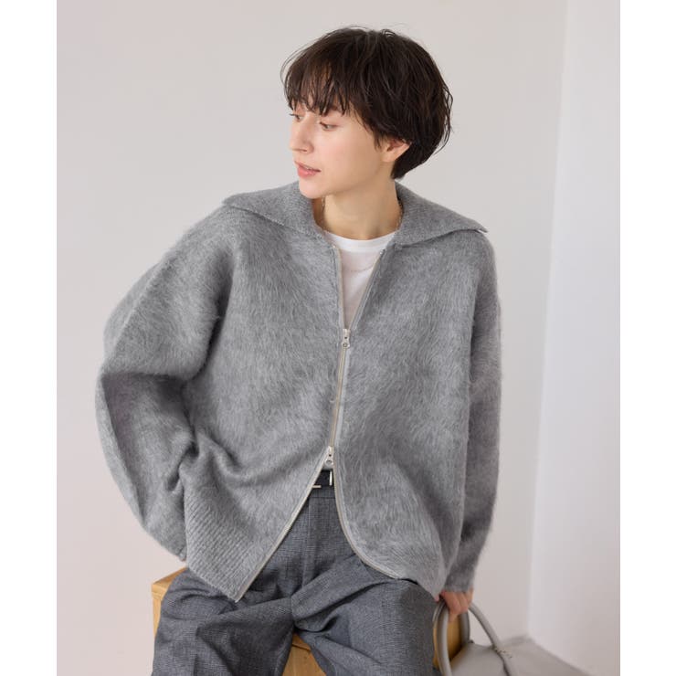 【WEB限定】Wジップシャギーニットブルゾン | ROPE' PICNIC | 詳細画像7 
