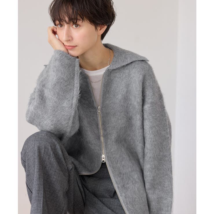 ライトグレー(08) | 【WEB限定】Wジップシャギーニットブルゾン | ROPE' PICNIC