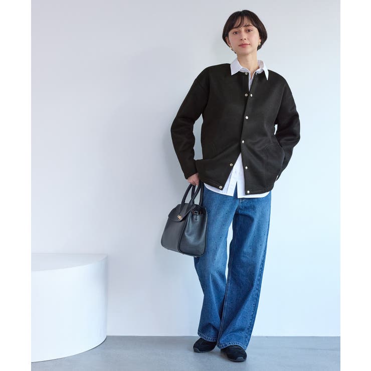 裏シャギーボンディングノーカラージャケット | ROPE' PICNIC | 詳細画像2 