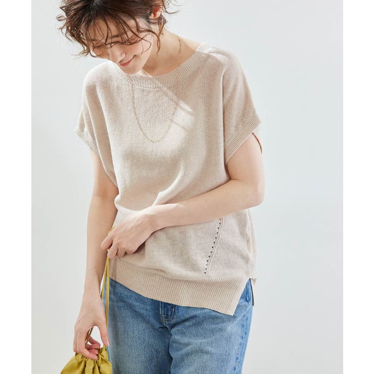 ベージュ(27) | 麻混カノコニットプルオーバー | ROPE' PICNIC