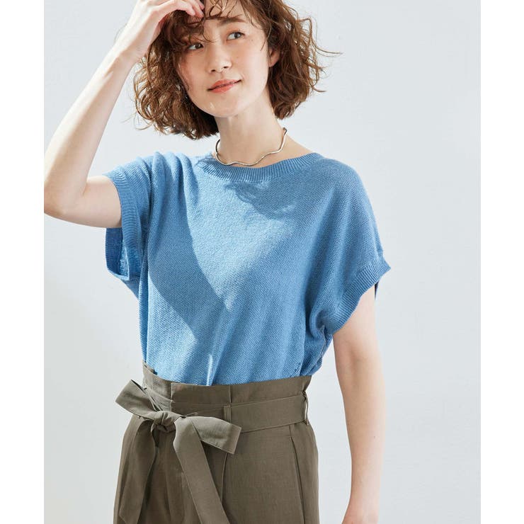 ブルー(44) | 麻混カノコニットプルオーバー | ROPE' PICNIC