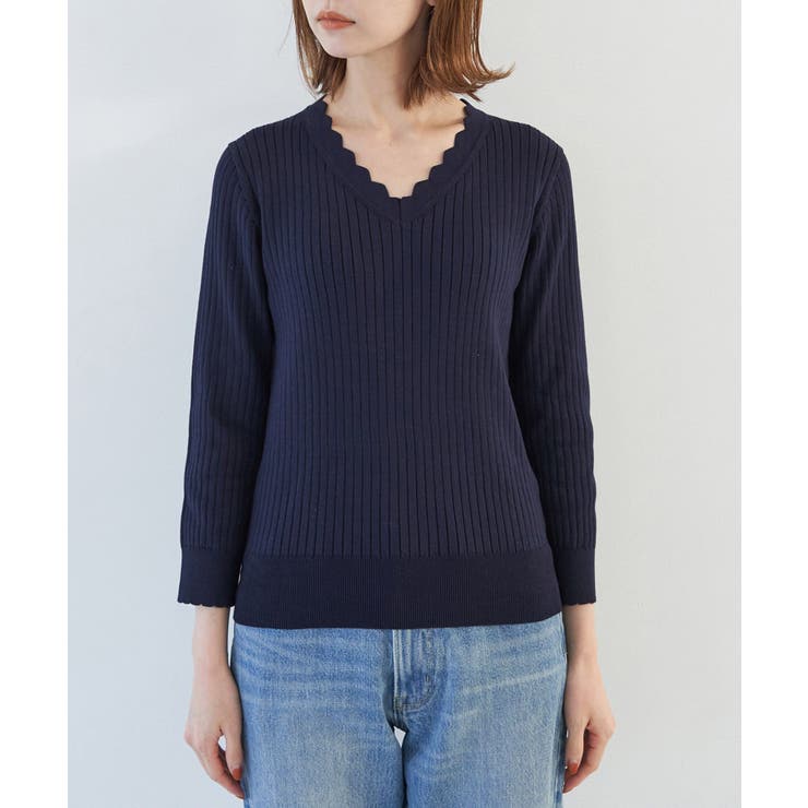 オーガニックスイスコットン7分袖ニットプルオーバー | ROPE' PICNIC | 詳細画像11 