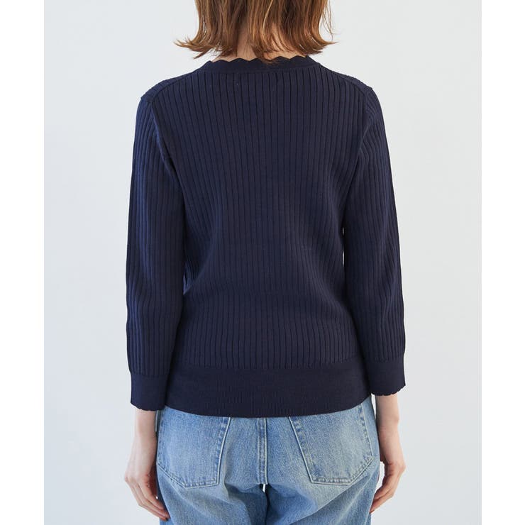 オーガニックスイスコットン7分袖ニットプルオーバー | ROPE' PICNIC | 詳細画像13 