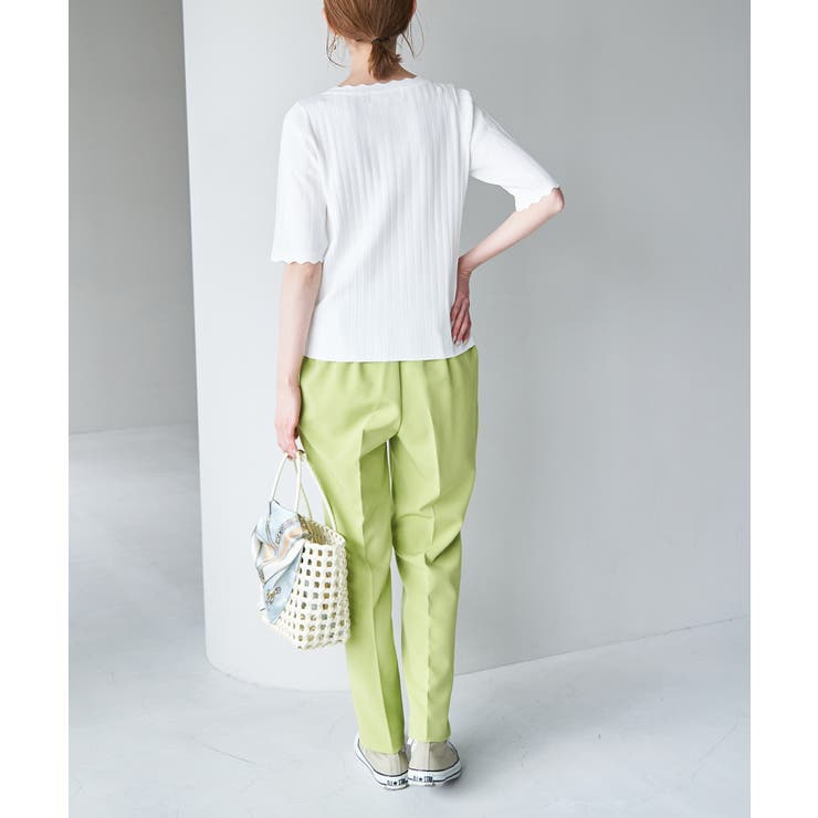 Beauty knit スカラップネックハーフスリーブニットプルオーバー | ROPE' PICNIC | 詳細画像14 