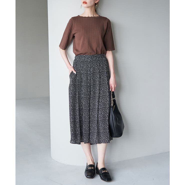 Beauty knit スカラップネックハーフスリーブニットプルオーバー | ROPE' PICNIC | 詳細画像17 