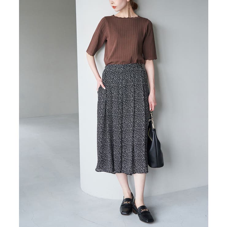 Beauty knit スカラップネックハーフスリーブニットプルオーバー | ROPE' PICNIC | 詳細画像18 