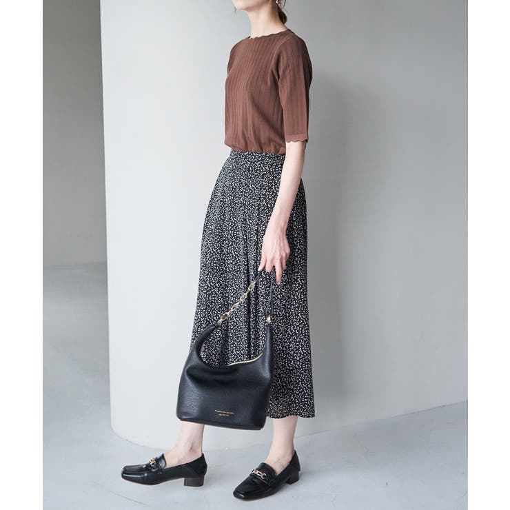 Beauty knit スカラップネックハーフスリーブニットプルオーバー | ROPE' PICNIC | 詳細画像19 