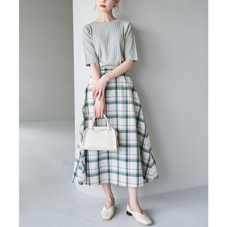 Beauty knit スカラップネックハーフスリーブニットプルオーバー | ROPE' PICNIC | 詳細画像22 