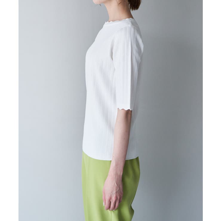 Beauty knit スカラップネックハーフスリーブニットプルオーバー | ROPE' PICNIC | 詳細画像34 