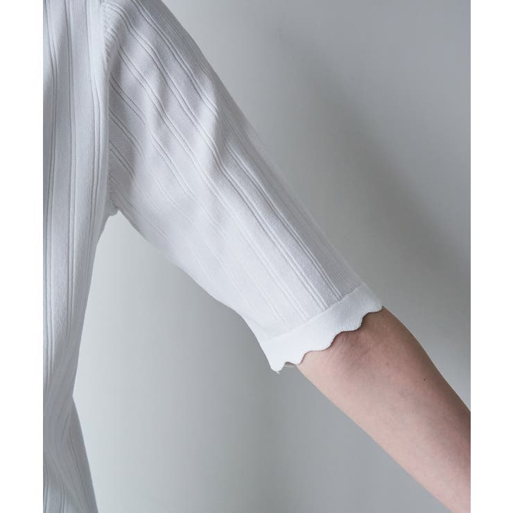 Beauty knit スカラップネックハーフスリーブニットプルオーバー | ROPE' PICNIC | 詳細画像37 