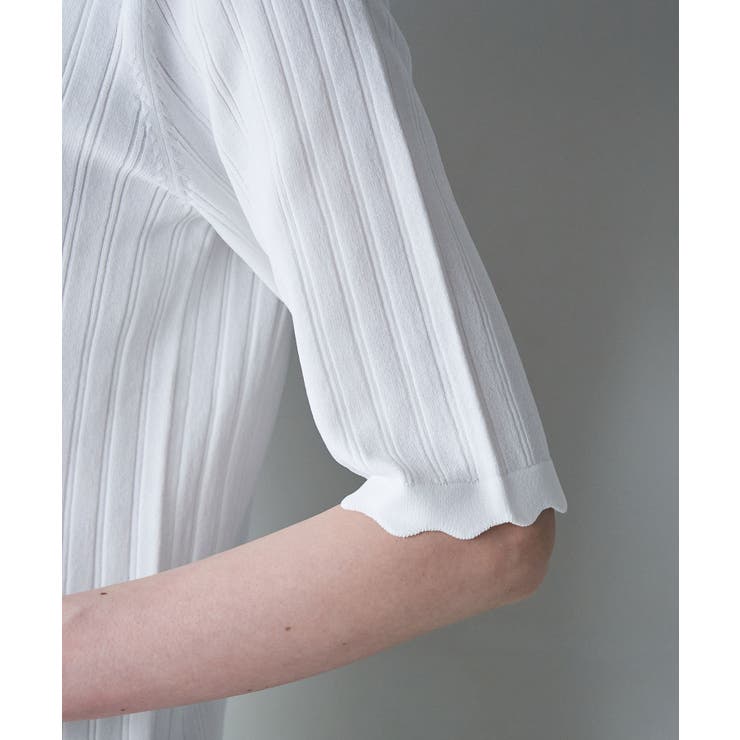 Beauty knit スカラップネックハーフスリーブニットプルオーバー | ROPE' PICNIC | 詳細画像38 