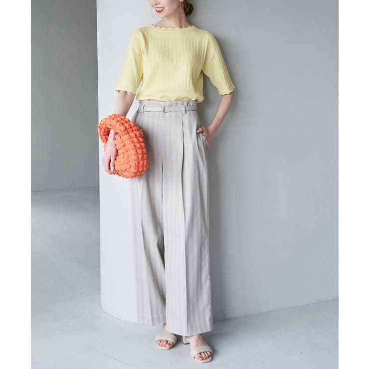 Beauty knit スカラップネックハーフスリーブニットプルオーバー | ROPE' PICNIC | 詳細画像4 