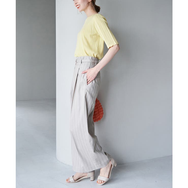 Beauty knit スカラップネックハーフスリーブニットプルオーバー | ROPE' PICNIC | 詳細画像5 