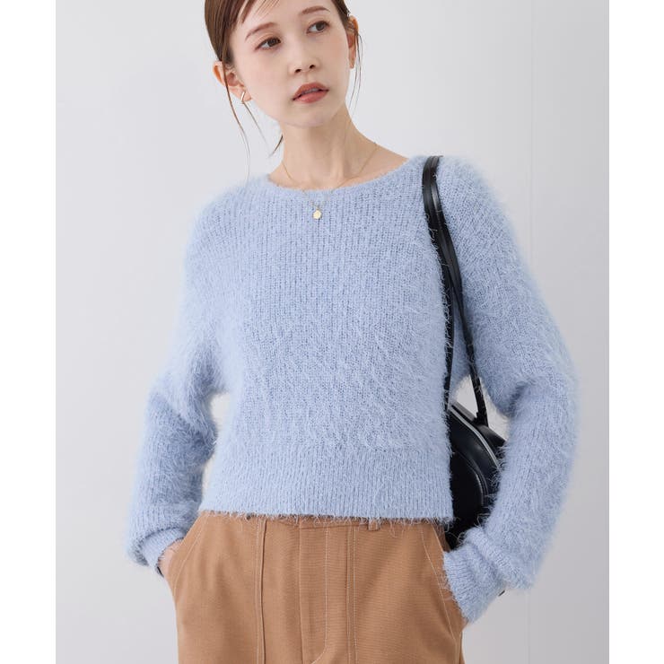 シャギーニットショート丈プルオーバー[品番：RPCW0040840]｜ROPE