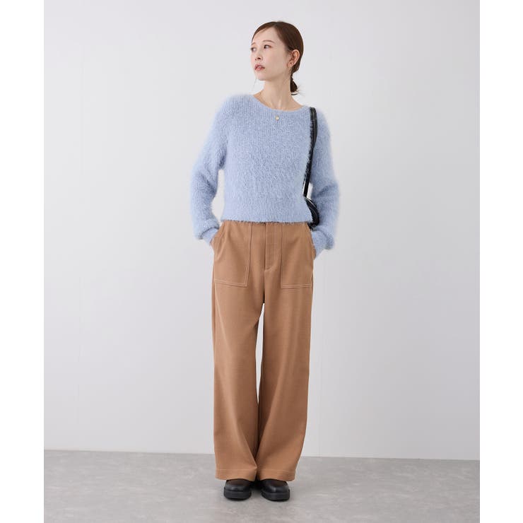 シャギーニットショート丈プルオーバー[品番：RPCW0040840]｜ROPE