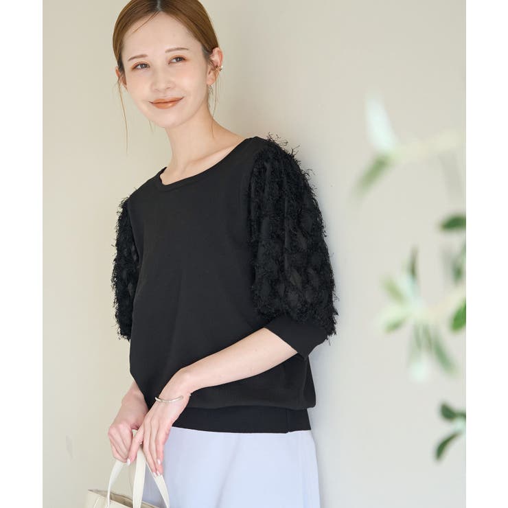 ブラック(01) | 2WAY/袖シャギーニットプルオーバー | ROPE' PICNIC