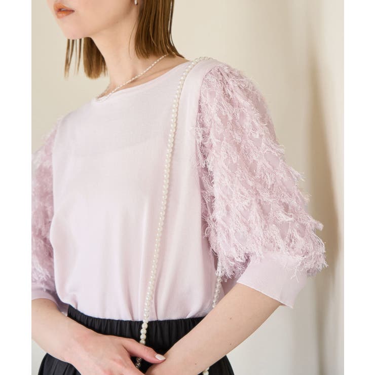 ピンク(63) | 2WAY/袖シャギーニットプルオーバー | ROPE' PICNIC