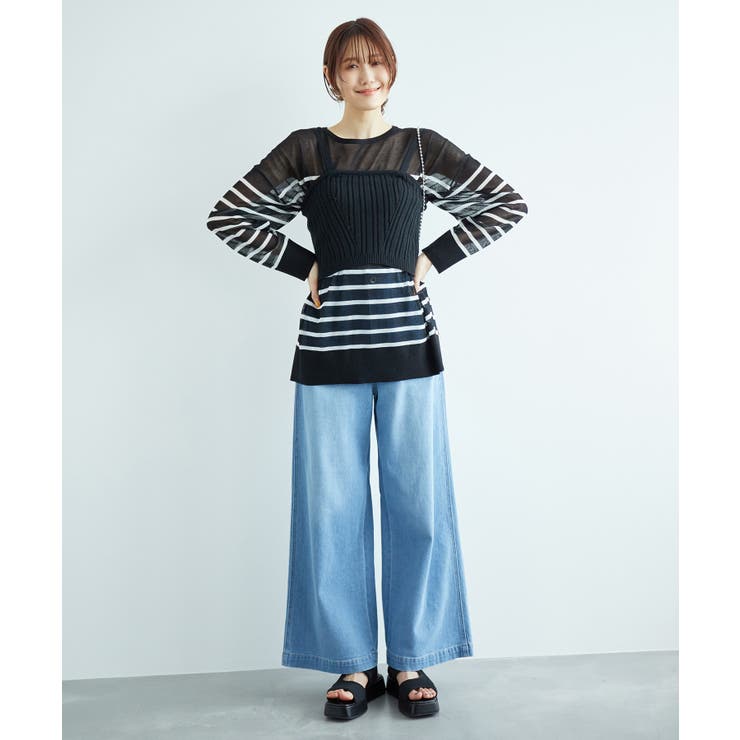 シアーボーダーニット | ROPE' PICNIC | 詳細画像2 