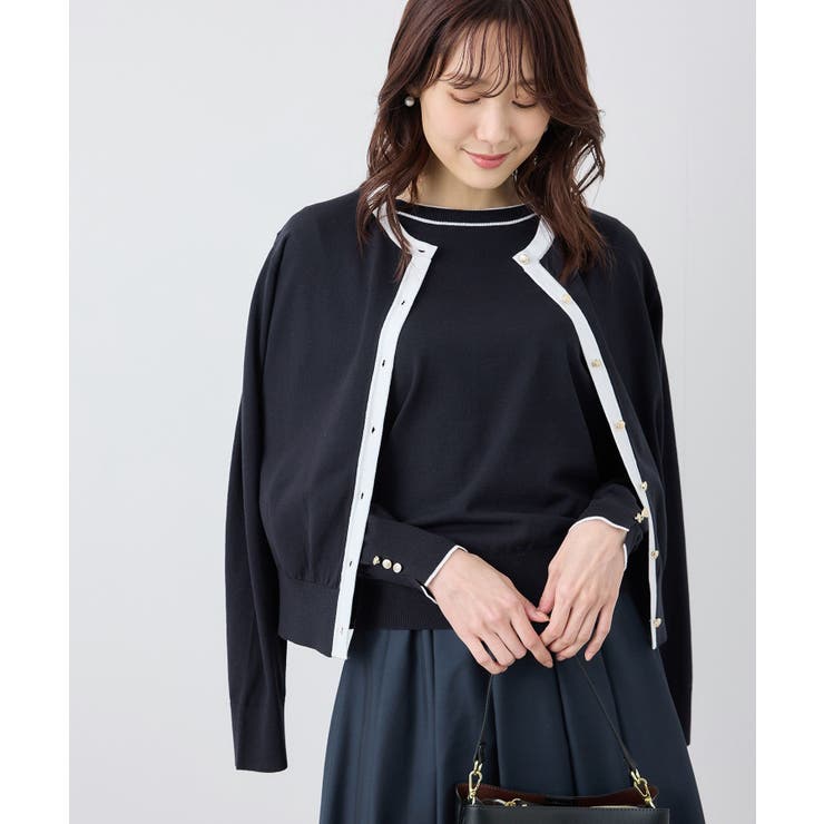 ライン入りニットプルオーバー/アンチピリング・洗濯機OK | ROPE' PICNIC | 詳細画像15 