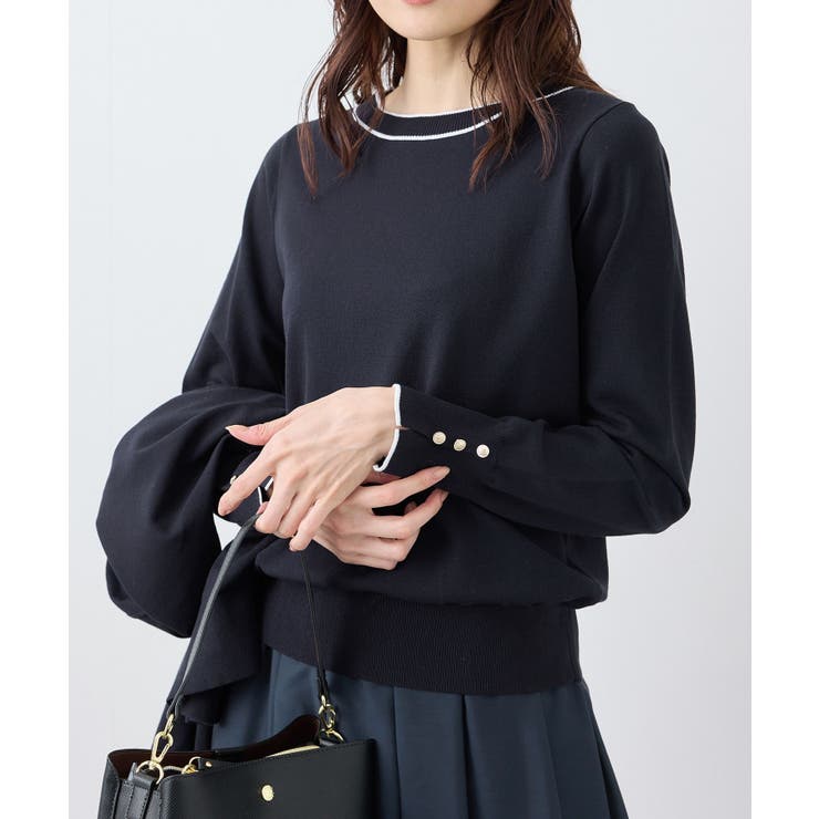 ライン入りニットプルオーバー/アンチピリング・洗濯機OK | ROPE' PICNIC | 詳細画像16 