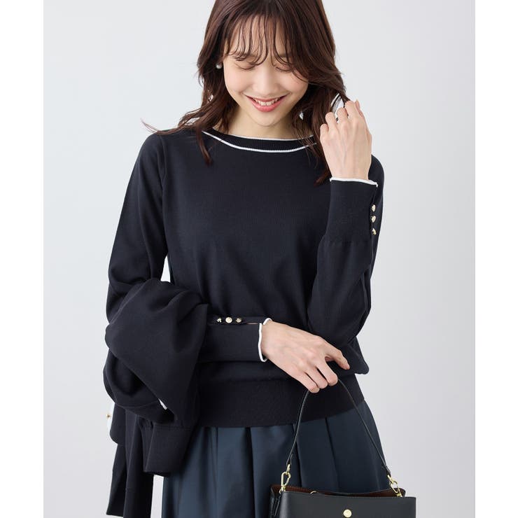 ライン入りニットプルオーバー/アンチピリング・洗濯機OK | ROPE' PICNIC | 詳細画像17 