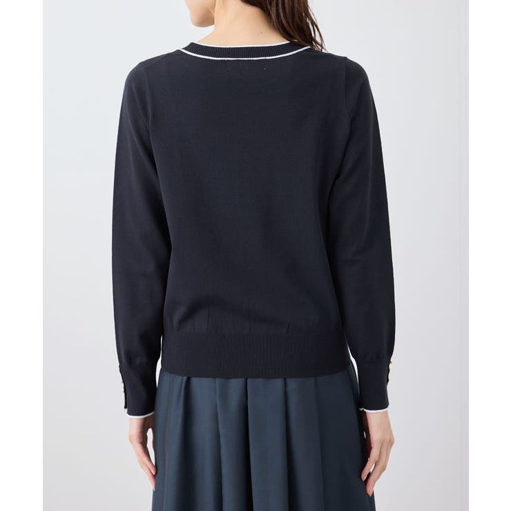 ライン入りニットプルオーバー/アンチピリング・洗濯機OK | ROPE' PICNIC | 詳細画像20 