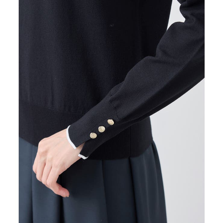 ライン入りニットプルオーバー/アンチピリング・洗濯機OK | ROPE' PICNIC | 詳細画像22 