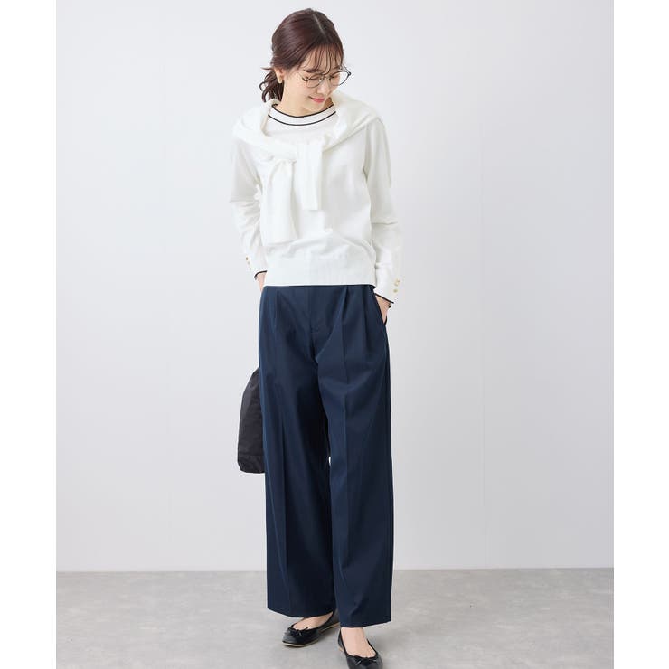 ライン入りニットプルオーバー/アンチピリング・洗濯機OK | ROPE' PICNIC | 詳細画像8 