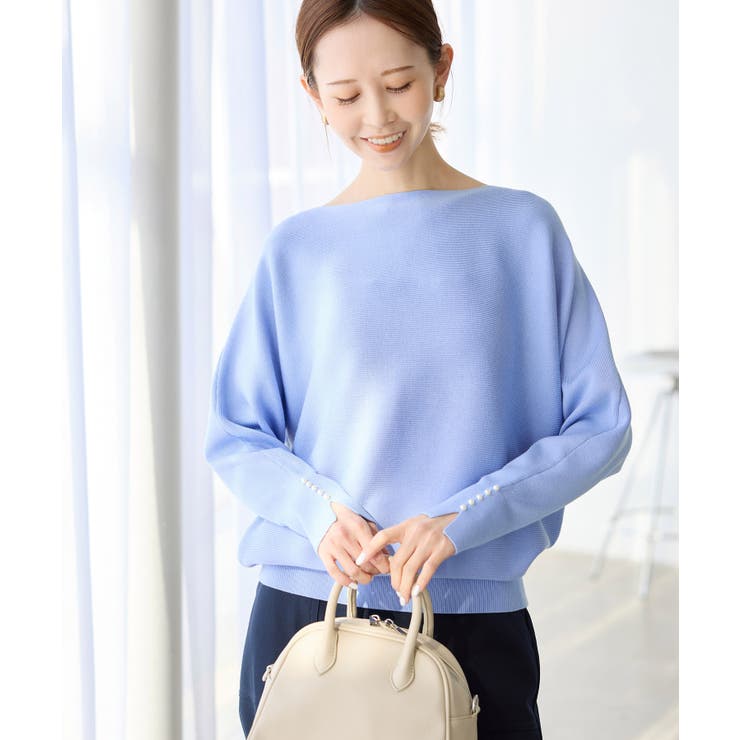 【洗濯機OK・アンチピリング】マシュマロ袖パールドルマンニット | ROPE' PICNIC | 詳細画像14 