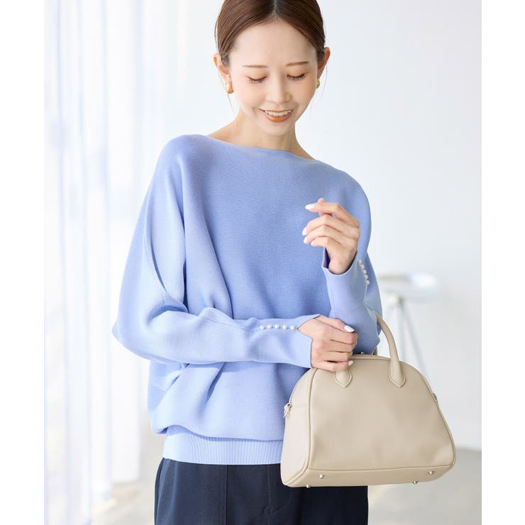 【洗濯機OK・アンチピリング】マシュマロ袖パールドルマンニット | ROPE' PICNIC | 詳細画像15 