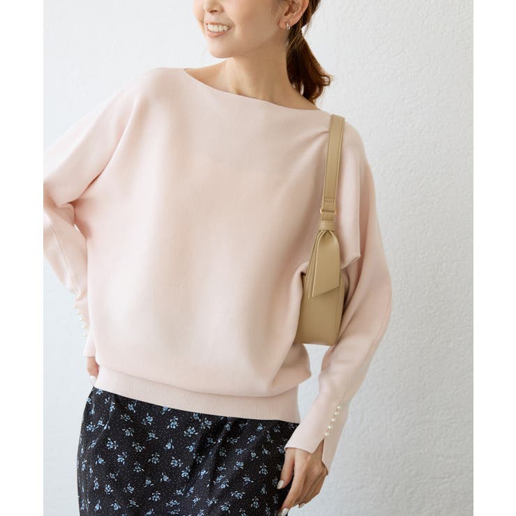 【洗濯機OK・アンチピリング】マシュマロ袖パールドルマンニット | ROPE' PICNIC | 詳細画像18 