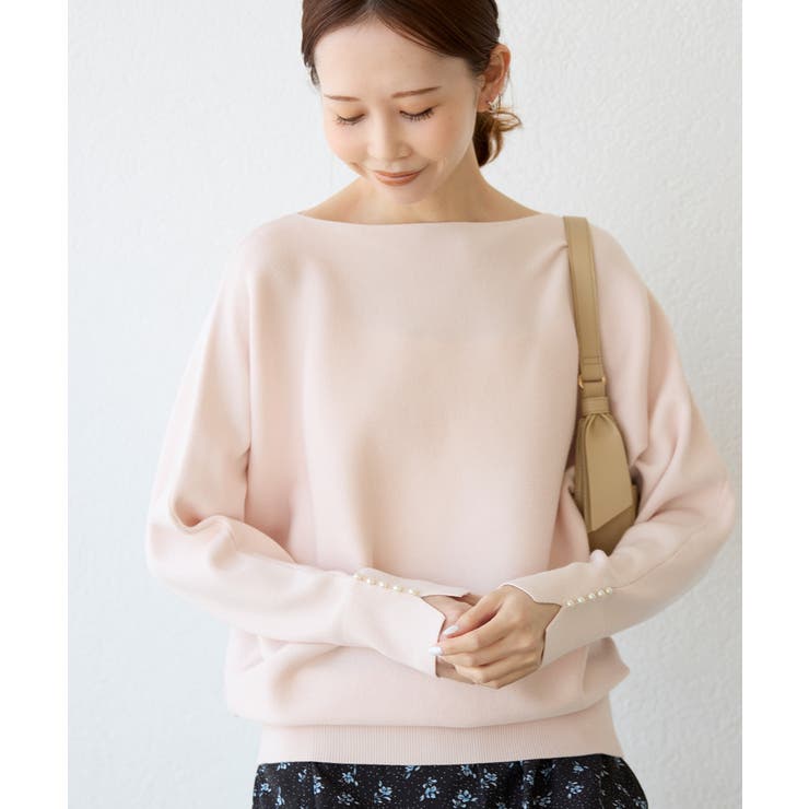 【洗濯機OK・アンチピリング】マシュマロ袖パールドルマンニット | ROPE' PICNIC | 詳細画像19 