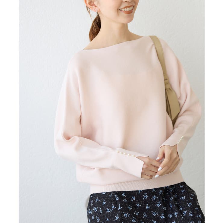 【洗濯機OK・アンチピリング】マシュマロ袖パールドルマンニット | ROPE' PICNIC | 詳細画像24 