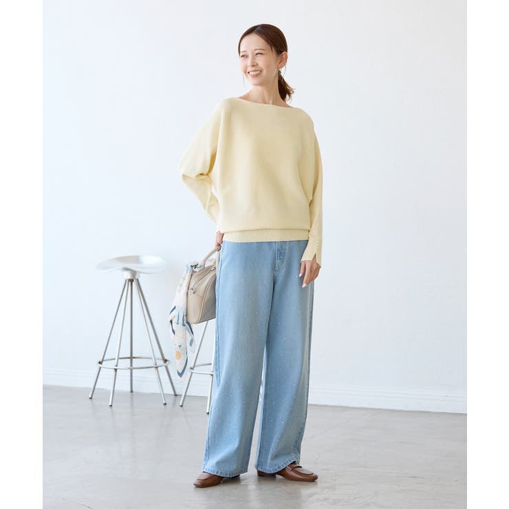 【洗濯機OK・アンチピリング】マシュマロ袖パールドルマンニット | ROPE' PICNIC | 詳細画像26 